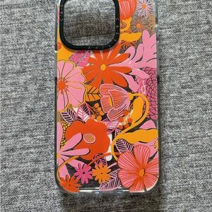 Casetify Floral iPhone 14 Pro Phone Case - Pink and Orange